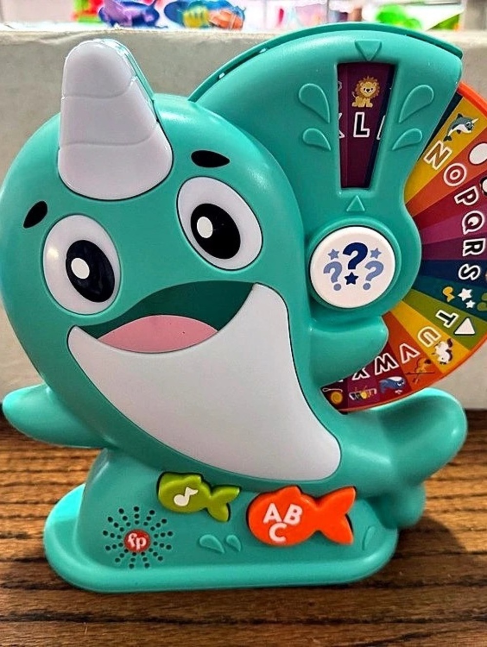 Fisher-Price Linkimals Learning Narwhal Interactive Toy Green & Red